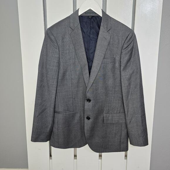 J. Crew Ludlow Tollegno 1900 Italian Wool Sportscoat 2 Button Gray Mens Size 38S - Picture 1 of 15